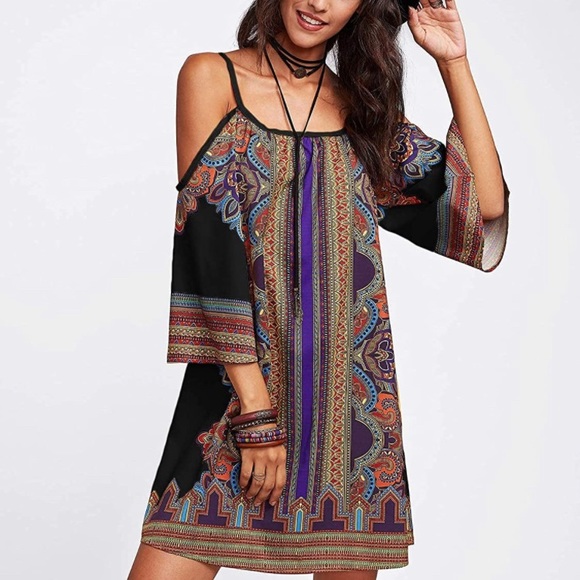 🦋NWOT❣️ BOHO SPAGHETTI STRAP DRESS 😍 - Picture 11 of 13